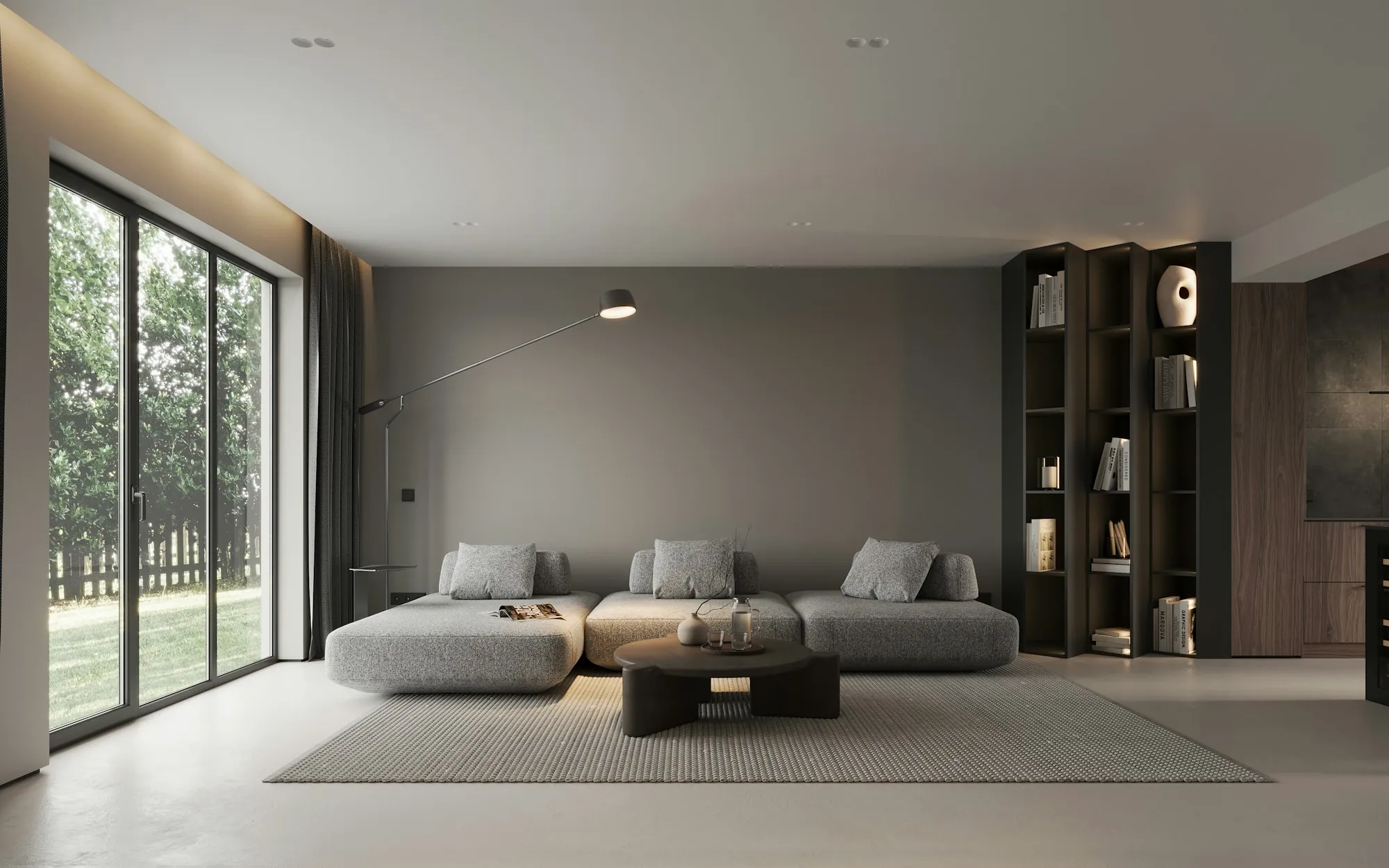 Bright remodeled living space