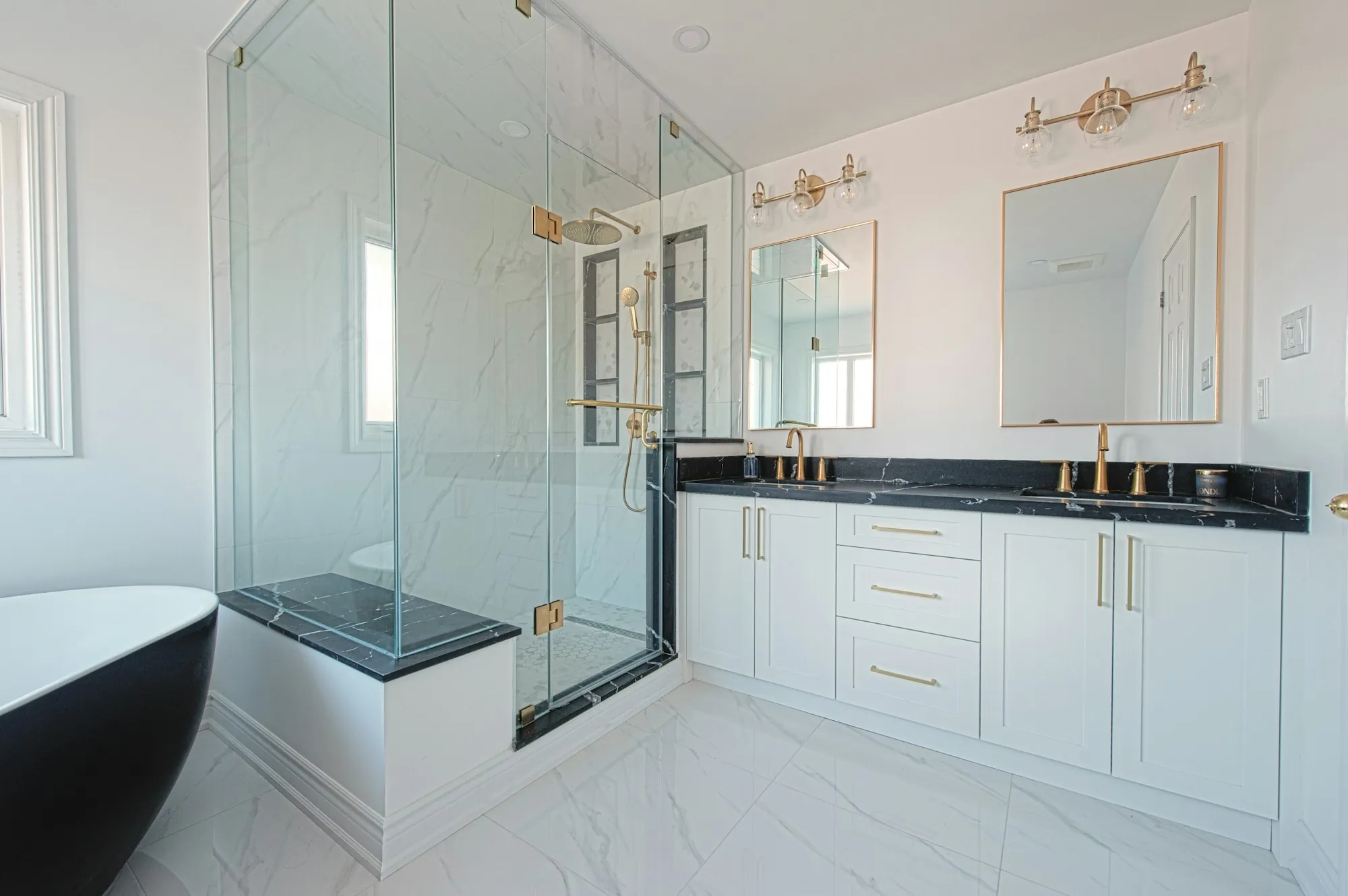 Updated bathroom in a remodeled home